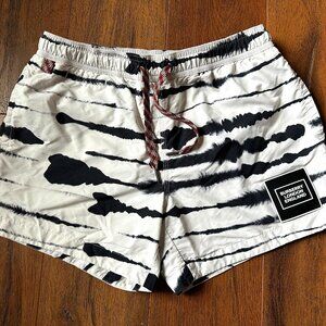 Burberry Black + White Zebra Greenford Swim Shorts (S)